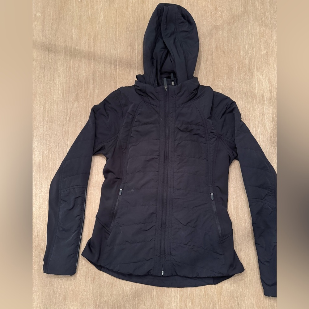Lululemon Black Zip Up Jacket Removeable hood Size small